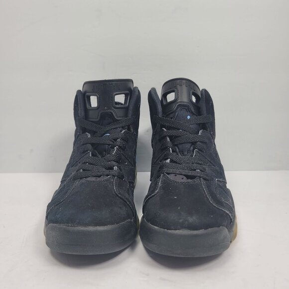 Air Jordan 6 Retro GS UNC 2017 Youth Black Blue Sneakers 384664-006 US Size 6Y - Picture 3 of 8